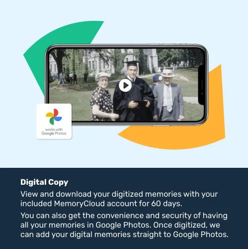 Vista 4 de Kit de envío de digitalización: servicio para transferir 2 artículos de medios analógicos a salida digital y USB VHS de video a digital Película