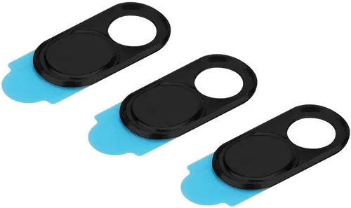 Vista 9 de Zopsc Cubierta para cámara web, 3 piezas, cubierta de lente de metal ultrafina, seguridad anti-hacker, adecuada para teléfonos inteligentes