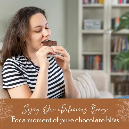Vista 6 de Missy J's Organic Carob Dark Delights - Barra de caramelo de café sin azúcar, 3 onzas, paquete de 12 unidades, vegano, sin gluten y cafeína