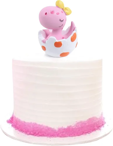 Vista 12 de Ercadio 40 piezas comestibles de dibujos animados de dinosaurios para cupcakes para bebida, decoración de tartas para temática de dinosaurios, baby