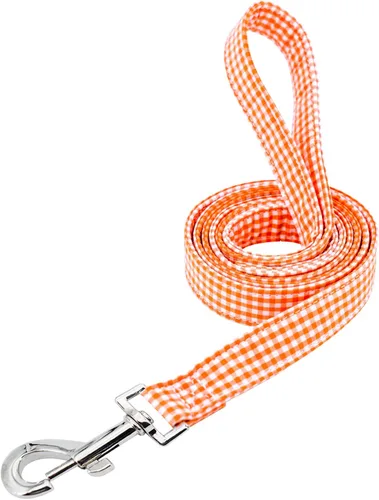 Vista 7 de Tunkoo Collar para perro con pajarita, elegante, a cuadros, suave, cómodo, de algodón, ajustable, hebilla de metal premium, pequeño, mediano