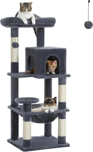 Vista 14 de PETEPELA Árbol de gato de 69 pulgadas de alto para gatos grandes de interior, torre para gatos adultos con hamaca grande, torre de árbol trepador