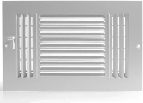 Vista 23 de HVAC Premium Rejilla de Suministro de Aire de 1 Vía de 10'' X 6'' - Tapa de Ventilación y Difusor - Cara Plana Estampada - Blanco