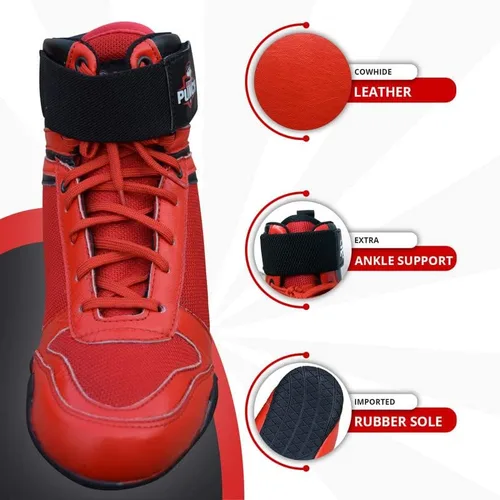 Vista 5 de Zapatos de boxeo profesionales transpirables, zapatos de entrenamiento para adultos y jóvenes, hombres y mujeres, suela de goma antideslizante