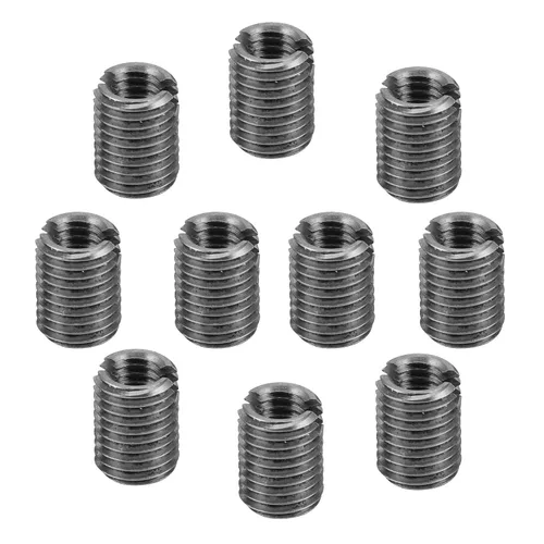 Vista 35 de 10 piezas de inserción de rosca autorroscante, tuerca reductora de acero inoxidable de 0.236 in hembra M3x0.0.197 in macho M5x0.0.315 in