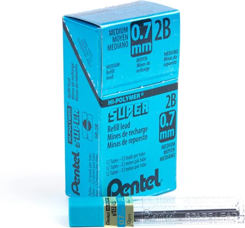 Vista 12 de Pentel Super Hi-Polymer repuesto de mina, 3/100 pulgadas, Gris