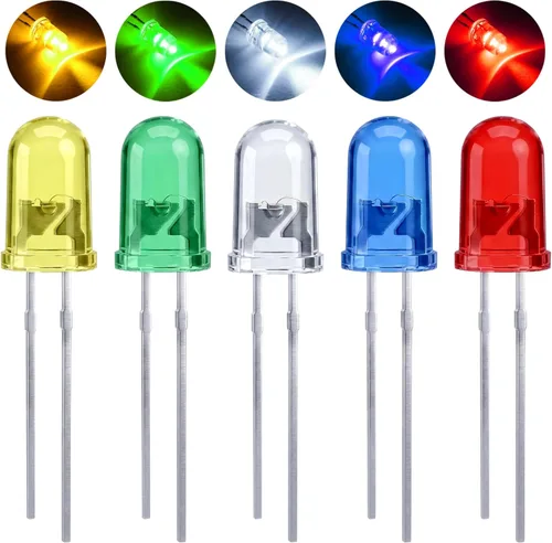 Vista 10 de EBOOT Kit surtido de 100 bombillas LED transparentes, diodos de emisión de luz, 0.2 pulgadas (5 colores)