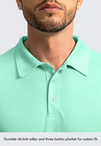 Vista 4 de Camisa polo de manga larga para hombre, ligera, protección solar UPF 50+, camisas geniales para hombres, trabajo, pesca, al aire libre