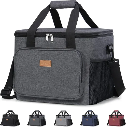 Vista 28 de Lifewit Lonchera mediana aislada, suave y refrigerante, para adultos, hombres y mujeres, color negro, 12 latas (9L)