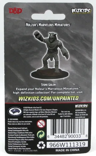 Vista 2 de Las maravillosas miniaturas de D&D Nolzur - Golem de piedra