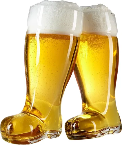 Vista 10 de MyGift Das Boot - Juego de 2 vasos gigantes de cerveza alemana (2 litros)