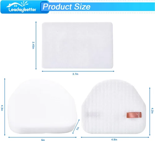 Vista 6 de Leadaybetter Filtro de repuesto para Shark Navigator NV100 NV100 26 NV105 26 NV106 UV300 NV450 NV480 NV482 aspiradora vertical ligera, paquete de 4