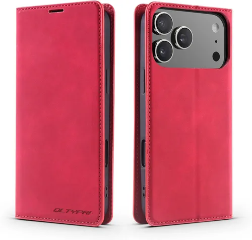 Vista 71 de QLTYPRI Funda tipo cartera para iPhone Air, 3 tarjeteros, color negro Funda de piel sintética de alta calidad, cierre magnético, soporte