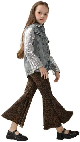 Vista 5 de WELAKEN Chaqueta de mezclilla de unicornio para niñas y niños pequeños con manga brillante, traje de primavera para niñas, chaquetas de mezclilla
