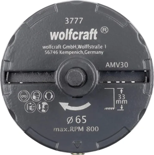 Vista 3 de wolfcraft Sierra de agujero, Ø65mm I 3777000 I Para materiales de paneles de yeso