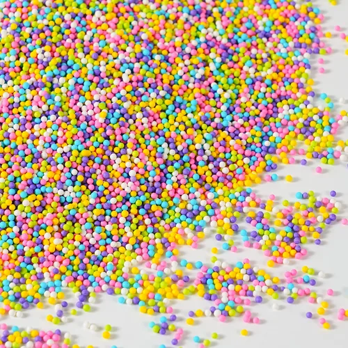 Vista 11 de Gránulos comestibles de Nonpareils azules y blancos de 2mm, mini perlas para decorar pasteles, caramelos de azúcar, galletas, magdalenas