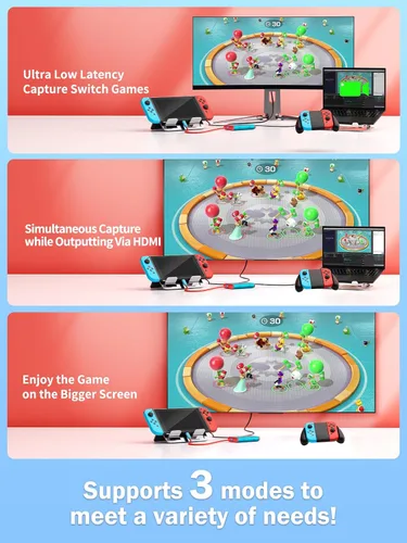 Vista 8 de Lemorele Base de captura de video USB C con salida HDMI, 1080P a 60Hz, carga PD de 100 W, Plug and Play para Nintendo Switch/Steam