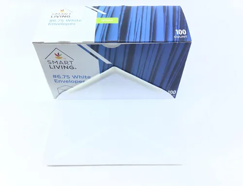 Vista 2 de Smart Living #6.75 Sobres engomados blancos, 100 unidades, 3.6 in x 6.5 in
