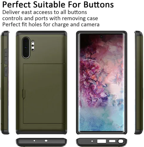 Vista 6 de Funda protectora de silicona ultra fina a prueba de golpes con doble capa protectora para tarjetas de crédito, ranura para tarjetas