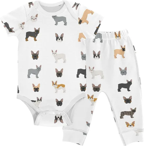 Vista 8 de vvfelixl Conjunto de mamelucos de bebé, pantalones y gnomo, hongo, manga corta, ropa de bebé para niños y niñas, 3M Multi1