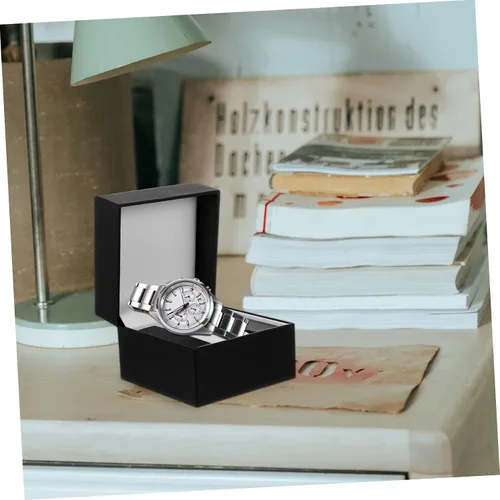 Vista 6 de Holibanna Caja de reloj de joyería para hombres, vitrina de joyería de bruja, vitrina, vitrina, exhibición de relojes, organizador de joyas