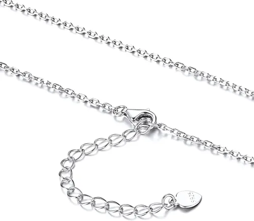 Vista 5 de SILVERCUTE Personalized & Engraved Locket Necklace with 18" Chain -Angel Wings Locket, Custom Heart Locket Pendant That Holds Picture, Sterling