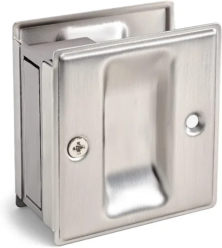 Vista 10 de HOMOTEK Tirador de puerta de bolsillo de privacidad sin placa de interruptor. Reemplaza los accesorios deslizantes de pasaje viejos o dañados sin
