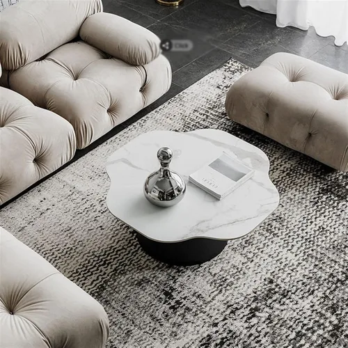 Vista 6 de Mesa de té para sala de estar, mesa auxiliar moderna hecha a mano, mesa de centro giratoria, pequeña, decoración de oficina, mesa de centro