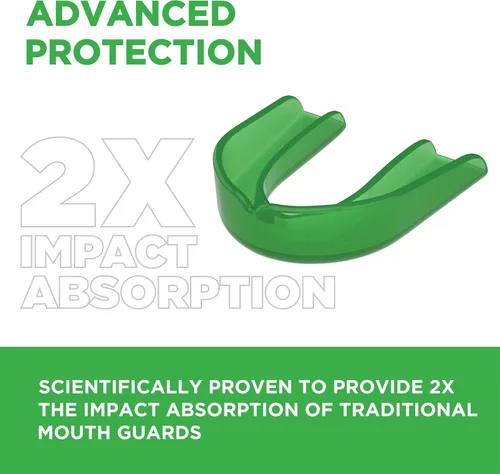 Vista 2 de Protector bucal deportivo Delta Dental - Aceptado por la ADA - 2 veces la absorción de impacto - Funciona con brackets - Aqua 2X impact absorption