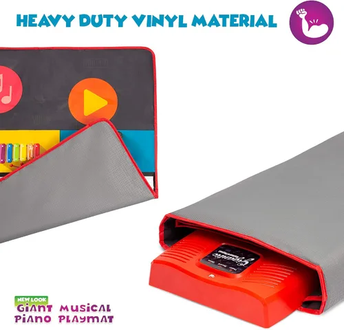 Vista 4 de Abcotech - Alfombrilla de piano de suelo para niños, teclado gigante de pista de baile, juguetes sensoriales Modos de reproducción, grabación