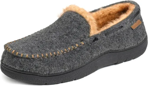 Vista 13 de Zigzagger - Pantuflas estilo mocasín de microgamuza y espuma viscoelástica, para hombre