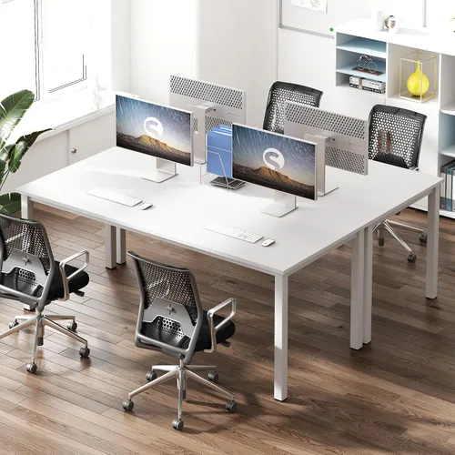 Vista 4 de Need Escritorio de oficina ejecutivo de 70.8 pulgadas, escritorio de computadora grande y elegante, escritorio de escritura de estudio simple