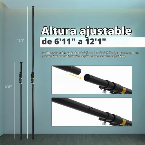 Vista 3 de Par de sistema de soporte telepolo Flashpoint Deluxe negro por Flashpoint