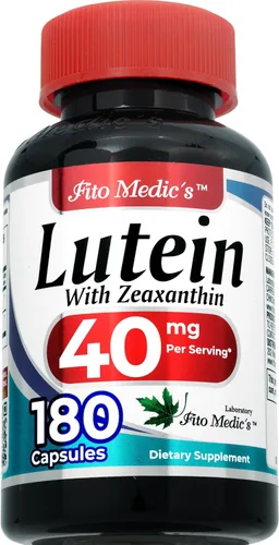 Vista 3 de FITO MEDIC'S Lab Luteína 180 Cápsulas 40 mg Suplementos de Luteína 40 mg Luteína y zeaxantina Extracto Concentrado Luteína 40 mg