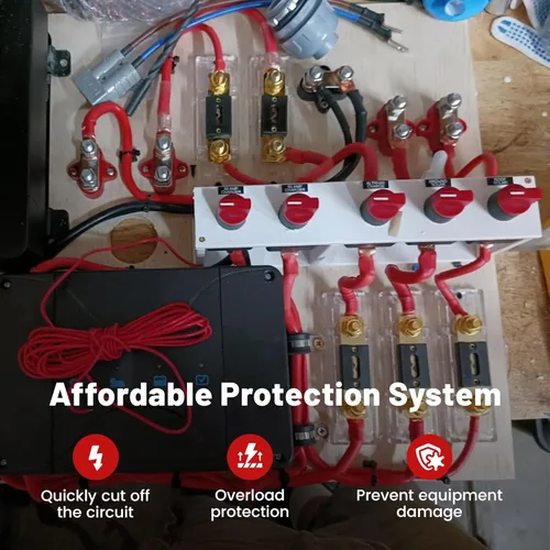 Vista 4 de RED WOLF Soporte de fusible ANL de audio para automóvil con fusible de 300 A para motor de arrastre, ATV, remolque, inversores, amplificador