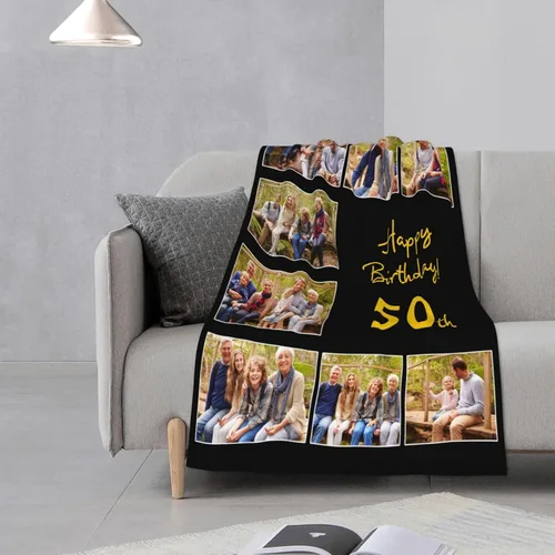 Vista 4 de JCETUNO Regalos personalizados de San Valentín para él y ella, mantas personalizadas con foto, mantas de fotos personalizadas, mantas de fotos