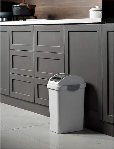Vista 4 de Garbage Cans Swing Cover Household Garbage Bin,4.7/2.1 Gallon Capacity,for Kitchen,Office,Courtyard,Can Slit(Size : S Blue) Basket