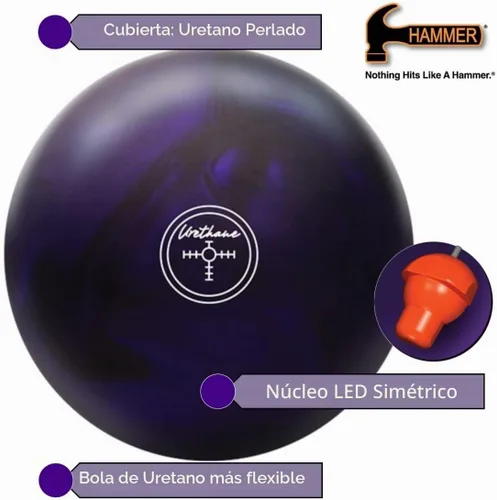 Vista 3 de Hammer Bola de bolos de uretano perla púrpura