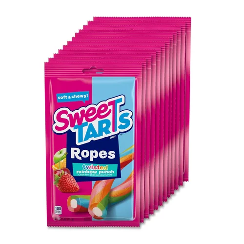 Vista 16 de SweeTARTS Ropes - Caramelos de sandía y bayas, suaves y masticables, 9