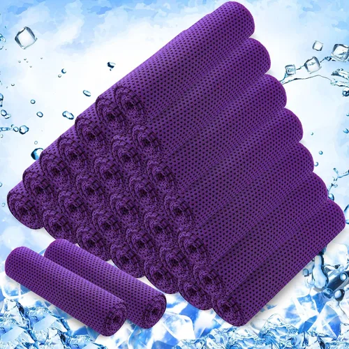 Vista 34 de Hosuly Paquete de 30 Toallas Refrescantes, 40"x12" Hielo Transpirables Suaves Frías Paño de Sudor Microfibra Paños de Entrenamiento para Gimnasio