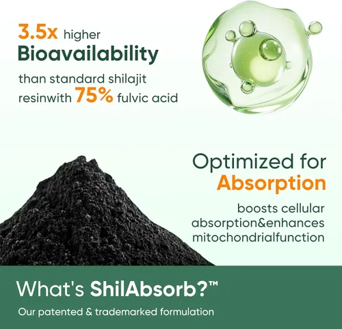 Vista 2 de Gomitas shilajit del Himalaya con ashwagandha, sin azúcar añadida, orgánicas, 75% más de ácido fúlvico y más de 85 minerales traza, para hombres