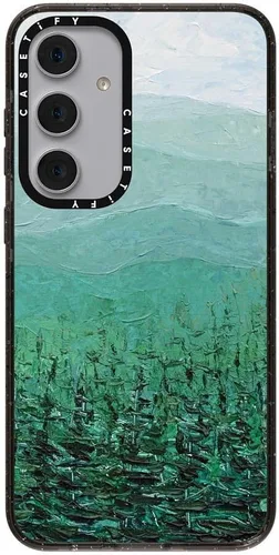 Vista 115 de CASETiFY Funda de impacto para Galaxy S22+ - Adhesivo Aries Moross, color negro transparente