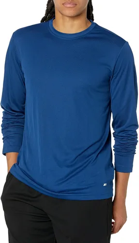 Vista 5 de Amazon Essentials Camiseta de manga larga Performance Tech Workout con cuello redondo para hombre Negro