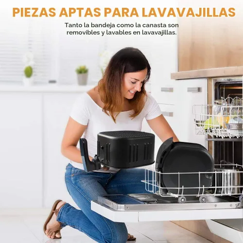 Vista 7 de Secura Freidora de aire máxima de 6.3 cuartos de galón, freidora digital de aire caliente de 1700 W Horno eléctrico 10 en 1 sin aceite