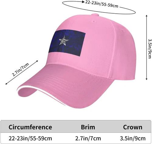 Vista 6 de Silk Style Bonnie Blue Flag Baseball Cap for Men Women Adjustable Funny Dad Hat