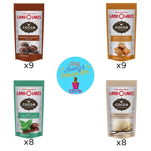 Vista 2 de Hot Cocoa 34 paquetes surtidos de regalo, 34 paquetes (1.25 onzas) de 4 sabores favoritos – Chocolate Supreme, menta, vainilla francesa y caramelo