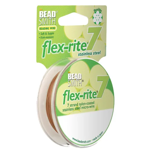 Vista 14 de The Beadsmith Flex-Rite - Alambre de acero inoxidable recubierto de nailon Transparente: 30 pies