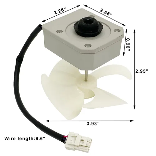 Vista 5 de KBL-48ZWT05-1202A Conjunto del motor del ventilador del evaporador del refrigerador para Frigidaire 5304518492, Magic Chef 3059900004, refrigerador