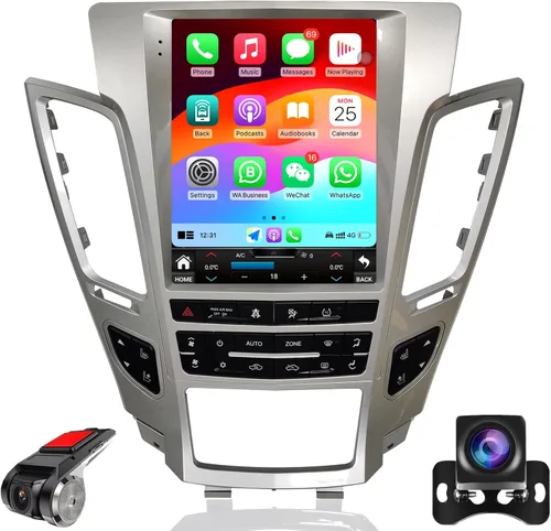 Vista 9 de Radio de coche para Cadillac CTS 2008-2012 Reemplazo estéreo Actualización Carplay Android Auto Pantalla táctil vertical Estilo Tesla con DSP