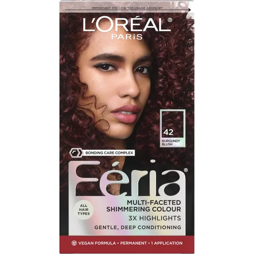 Vista 54 de L'Oreal Paris Feria - Tinte permanente brillante multifacético para el cabello, tinte de alta intensidad para reflejos 3X, 10 negro azabache